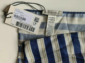 NWT Suitsupply Pocket Square Stripe Pattern Blue (PS18113) - Picture 1 of 6