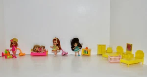 Mattel Liddle Kiddles lotto set bambole mobili Telly Beddy Annabelle ecc - Foto 1 di 6