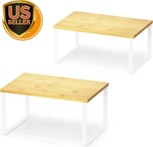 Cabinet Shelf Organizers 2 Pack, Kitchen Counter Rack Shelves Riser, Stackabl... - Picture 1 of 12