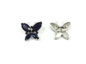 SPILLA ACCESSORI FARFALLA BASE ARGENTO PIETRA BLU CM 4 - Bild 1 von 1