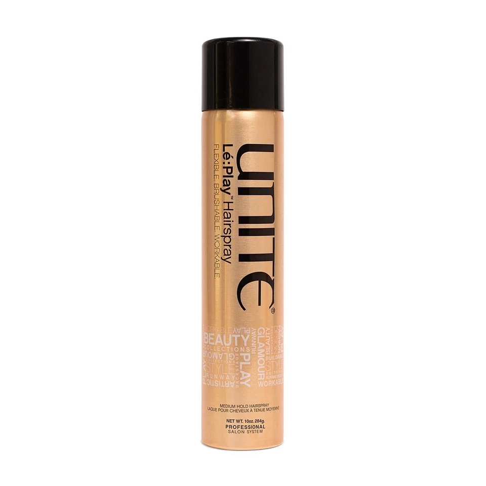 New UNITE Hair Le:Play Hairspray, Flexible Brushable Workable Medium Hold 10oz - Image 1 of 1