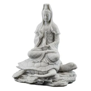 ESTATUA KWAN YIN QUE SE LEVANTA DEL MAR Diosa Buda Quan Yin Resina de mármol blanco - Imagen 1 de 7