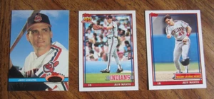 Jeff Manto Lot of 3 DIFFERENT 1991 Trading Cards MLB Baseball Cleveland Indians - Picture 1 of 2