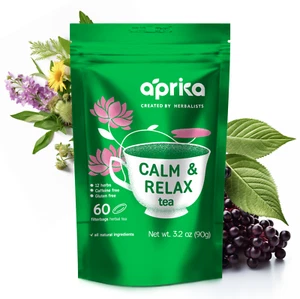 Calm & Relax Herbal Tea for Stress Relief and Relaxation, 60 bags, USA seller - Picture 1 of 8