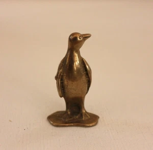Penguin Messing 42g Tier Figur Vogel Statue Skulptur animal brass vintage 1 - Bild 1 von 5