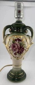 Small Royal Oxford Table Lamp Victorian Style Hand Decorated 22k Gold Trim Works - Picture 1 of 7