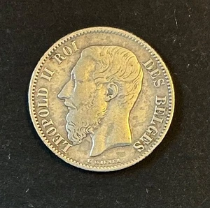 Belgique - Léopold II - Jolie Monnaie de 50 Centimes 1898 FR - Picture 1 of 2