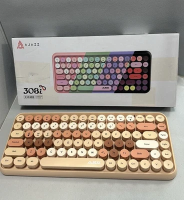 Ajazz 308i Bluetooth 3.0 Wireless Keyboard 84 Round Keys for Windows/iOS/Android - Image 1 of 3