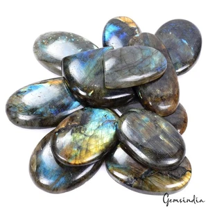 1250 Ct Natural Untreated Multi Color Shine Labradorite Mix Cab Wholesale Gems - Picture 1 of 8