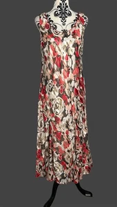 Romans Original Sleeveless Scoop Neck Colourful Midi Dress Size 14 - Picture 1 of 7