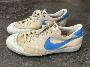 Vtg 1977 Nike All Court Canvas US 10.5 Made in Taiwan 1970s Rare Shoes Japan - Picture 1 of 11