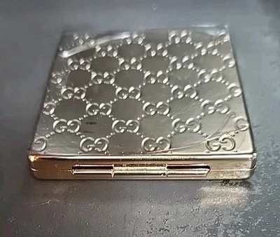 GUCCI Parfums Double Mirrored Compact Mirror - Gold - Plastic Covers On Case - Image 1 of 4