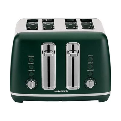 Morphy Richards Ascend Chrome Toaster 2000W 4 Slice Defrost - Racing Green - image 1 of 4