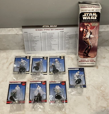 LOTE DE 7 FIGURAS STAR WARS MINIATURAS REBEL STORM BOOSTER PACK OBI-WAN KENOBI ECT. Foto 1 de 4