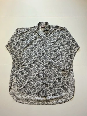 Camisa túnica con botones vintage Contempo informal cachemir estampado por todas partes talla S Foto 1 de 4