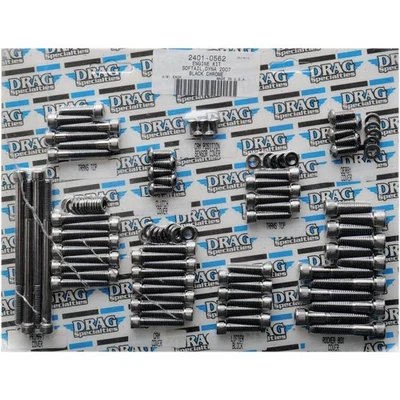 Drag Specialties 2401-0571 Primary Cover Black Chrome Socket-Head Bolt Set - Smo - Image 1 of 3