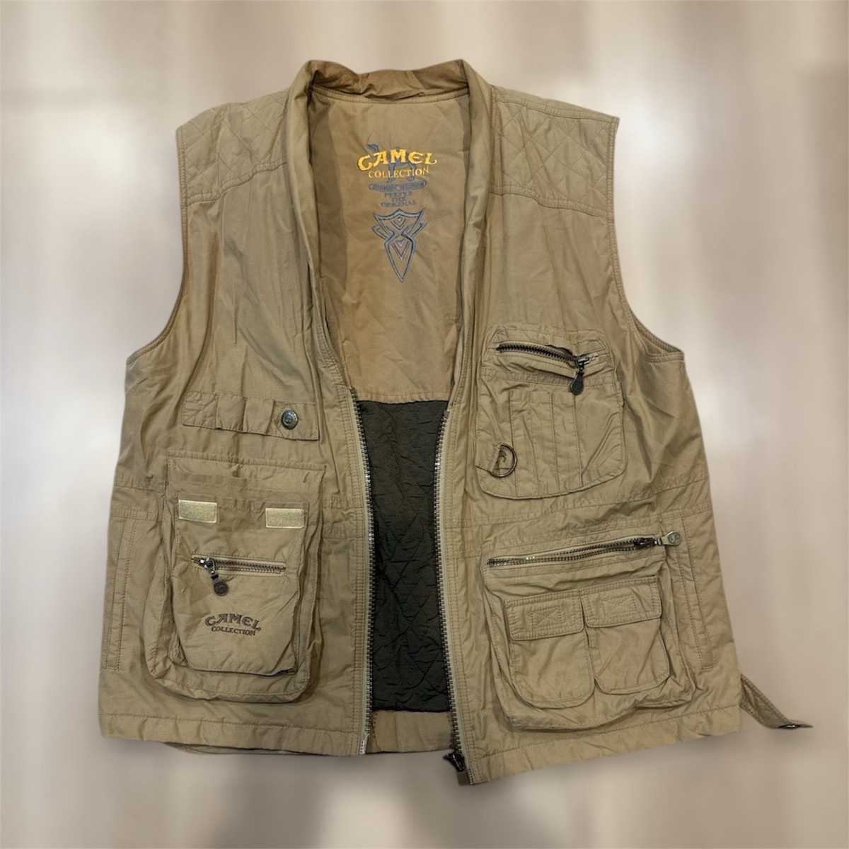 Camel Chalecos Safari Hombre Chaleco Calvin Klein Hombre CAMEL