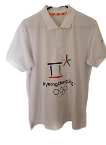 PyeongChang 2018 Olympic Polo White New Without Tags (Size L) - Picture 1 of 7