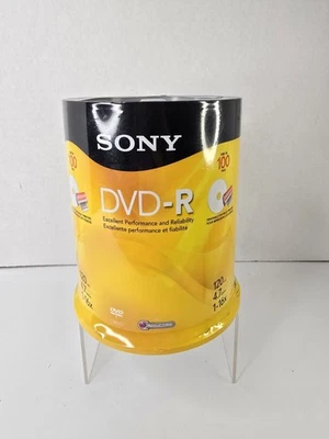NUEVO SONY DVD-R 4.7GB 100 Pack 120min 4.7GB 1-16X Almacenamiento de Medios Ópticos Foto 1 de 4