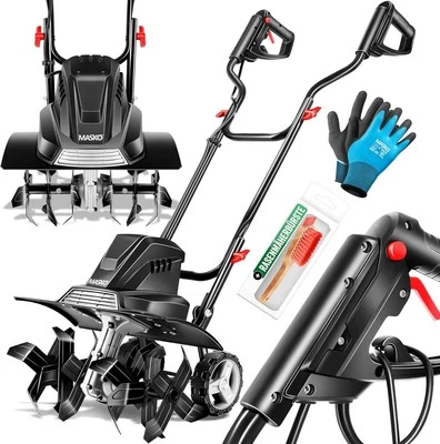 Elektrische Motorhacke 1500W | 40cm Breite | Ergonomische Gartenfräse mit Rädern - Bild 1 von 4