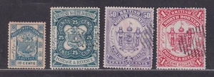 North Borneo Scott 30,44-46 Used 1886-1888 Issues 4 Different Stamps - Picture 1 of 2