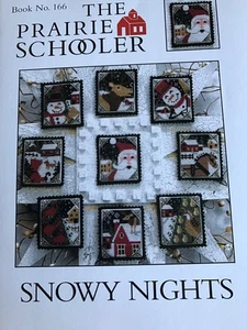 2010 THE PRAIRIE SCHOOLER Book No 166 SNOWY NIGHTS ORNAMENT CROSS STITCH Pattern - Picture 1 of 1