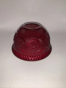  Pioneer Woman Adeline Red Ruby Glass Bowl  EUC Blown Country Snack Mini 3" X 5" - Picture 1 of 12