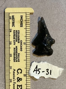 Auténtica punta de flecha de obsidiana noroeste/suroeste/sur de CA Estate Find A5-31 - Imagen 1 de 2