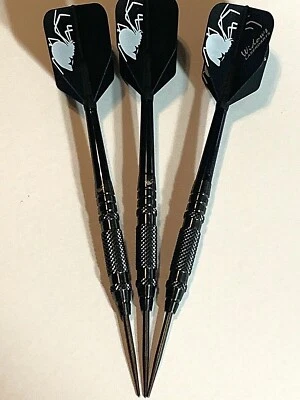 LASER BLACK WIDOW STEEL TIP DARTS 27 GRAM MOVABLE POINT FREE SHIPPING FREE FLIGHTS