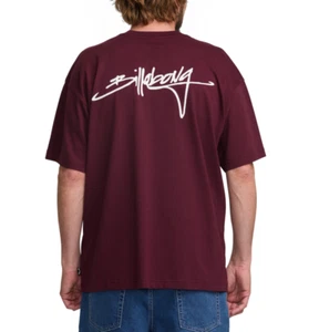 BILLABONG MENS T SHIRT.NEW TRUCKER BACKPRINT PLUM SHORT SLEEVED CREW TOP TEE S25 - Picture 1 of 10