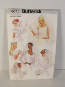 Butterick Bridal Accessories 5972 Adult & Child Headpiece, Wreath Pattern Uncut - Picture 1 of 2