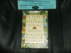 HILLARY CLINTON SIGNIERT IT TAKES A VILLAGE. KAUFBELEG - Bild 1 von 3