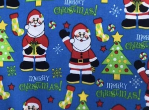 Weihnachten, Santa, Baumwollstoff, Fat Quarter, FQ 18" lang x 21" breit - Bild 1 von 1
