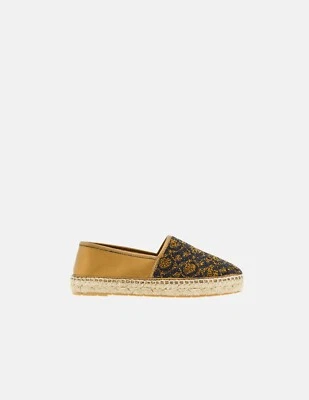 Espadrillas 38 Ch Carolina Herrera di Mare Lente Dorato Argento Nuove Taglia 38 - Immagine 1 di 4