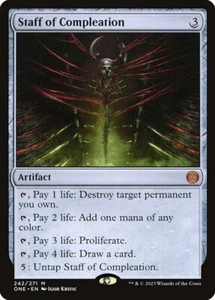 Staff of Compleation x1 LÁMINA Firexia: All Will Be One Casi Nuevo Magic The Gathering - Imagen 1 de 1