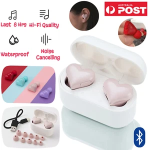 Earphone Bluetooth Earbuds Wireless Headphone Water Resistant Headset Girl Gifts - Picture 1 of 14