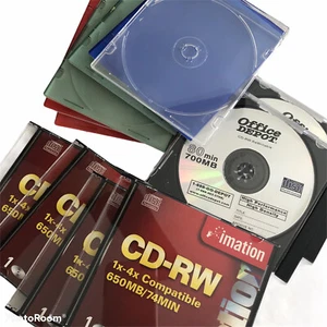 CD-RW Lote de 4 Dics CD-RW 1X-4-X Compatible 650MB/74 Min 2 @80 Min 700 MB + 6 Estuches - Imagen 1 de 1