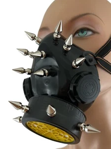 1" Spike  Steampunk Gas Mask Cosplay Spikes Respirator Costume Party - Picture 1 of 3
