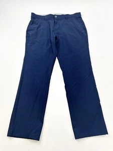 Adidas Pants Men’s 38x30 Tag 36x32 Blue Navy Golf Chino - Picture 1 of 7