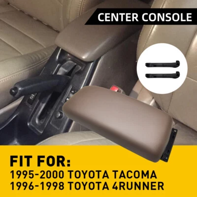 Tapa y pestillo de consola central para Toyota Tacoma 1996-1998 4Runner roble tostado Foto 1 de 4