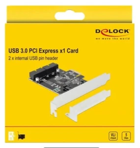 USB 3.0 PCI-E x1 Schnittstellenkarte DeLock 2x USB Header intern - Afbeelding 1 van 2
