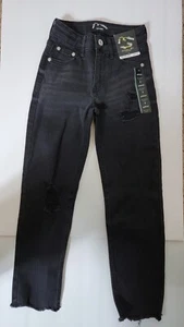 Nuevos pantalones vaqueros de cintura ajustables negros clase de arte para niña talla 7 novia - Imagen 1 de 3