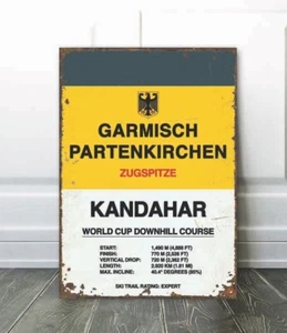 Vintage Style Garmisch Skischild - Bild 1 von 3