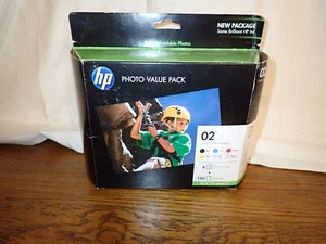 HP 02 InkCartridges Photosmart Photo Value Pack 150 ea 4x6 Paper Expired 10/11 - Picture 1 of 7