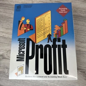 Rare SEALED Microsoft Profit Business Management Accounting Software DOS Windows - Picture 1 of 4