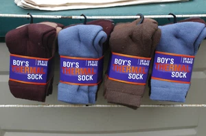 3 Pack Kids Children Boys Soft Thick Thermal Heat Warm Winter Socks UK 9 -12 - Picture 1 of 1