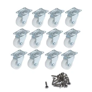 1 Small Caster Wheels Swivel Casters Trolley Wheels For Furniture Project Cart - Picture 1 of 7