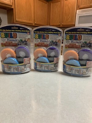 NEW As Seen On TV Build Bonanza Flexible Building Block Base:  Black/Blue/Orange - Image 1 of 4