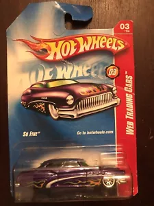 RARE Web Trading Cars Collectors Hot Wheels So Fine Car #3 out Of 24 Year 2000 - Picture 1 of 4