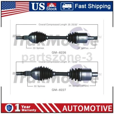 Junta CV eje delantero izquierdo derecho TrakMotive CV para Chevrolet Monte Carlo 2007 2006 Foto 1 de 3